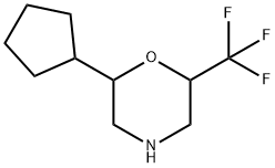 Morpholine, 2-cyclopentyl-6-(trifluoromethyl)- Structure