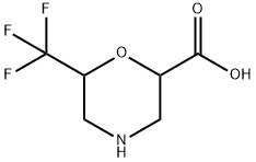 2-Morpholinecarboxylic acid, 6-(trifluoromethyl)- Structure