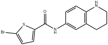 2-Thiophenecarboxamide, 5-bromo-N-(1,2,3,4-tetrahydro-6-quinolinyl)- Structure