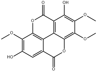 3,4,3'-Tri-O-methylflavellagic acid 구조식 이미지