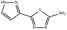 1,3,4-Thiadiazol-2-amine, 5-(1H-pyrazol-3-yl)- Structure