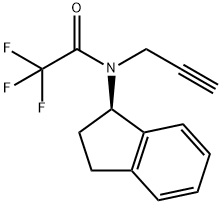 Acetamide, N-[(1R)-2,3-dihydro-1H-inden-1-yl]-2,2,2-trifluoro-N-2-propyn-1-yl- 구조식 이미지