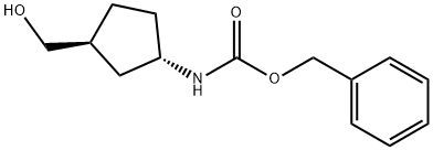 Carbamic acid, N-[(1S,3S)-3-(hydroxymethyl)cyclopentyl]-, phenylmethyl ester Structure