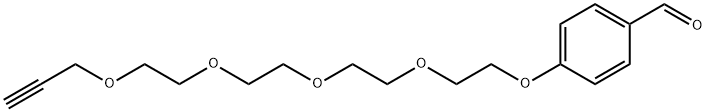Benzaldehyde, 4-(3,6,9,12-tetraoxapentadec-14-yn-1-yloxy)- Structure