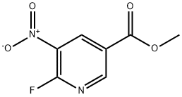 3-Pyridinecarboxylic acid, 6-fluoro-5-nitro-, methyl ester Structure