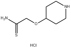 Ethanethioamide, 2-(4-piperidinyloxy)-, hydrochloride (1:1) Structure