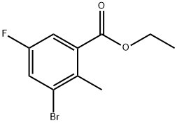 Benzoic acid, 3-bromo-5-fluoro-2-methyl-, ethyl ester Structure