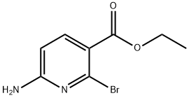 3-Pyridinecarboxylic acid, 6-amino-2-bromo-, ethyl ester 구조식 이미지