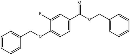 Benzoic acid, 3-fluoro-4-(phenylmethoxy)-, phenylmethyl ester 구조식 이미지