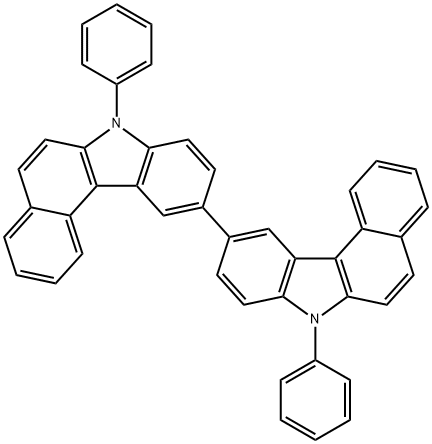 10,10'-Bi-7H-benzo[c]carbazole, 7,7'-diphenyl- Structure