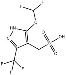 1H-Pyrazole-4-methanesulfonic acid, 5-(difluoromethoxy)-3-(trifluoromethyl)- Structure