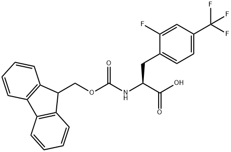 2-({[(9H-fluoren-9-yl)methoxy]carbonyl}amino)-3-[2-fluoro-4-(trifluoromethyl)phenyl]propanoic acid Structure