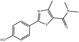 5-Thiazolecarboxamide, 2-(4-hydroxyphenyl)-N,N,4-trimethyl- Structure