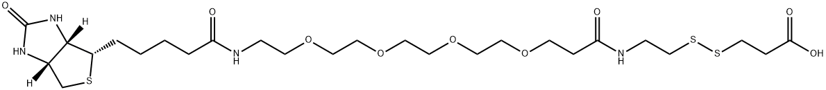 Biotin-PEG4-S-S-acid Structure