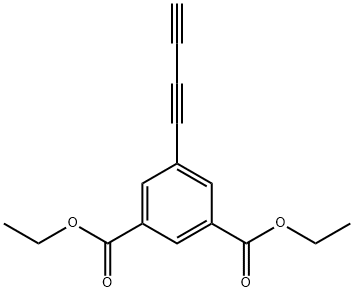 1,3-Benzenedicarboxylic acid, 5-(1,3-butadiyn-1-yl)-, 1,3-diethyl ester Structure