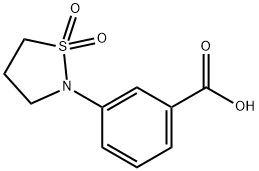 Benzoic acid, 3-(1,1-dioxido-2-isothiazolidinyl)- 구조식 이미지