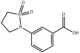 Benzoic acid, 3-(1,1-dioxido-2-isothiazolidinyl)- Structure