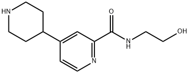 2-Pyridinecarboxamide,N-(2-hydroxyethyl)-4-(4-piperidinyl)- Structure