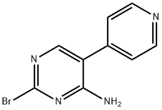 2-Bromol-4-amino-5-(4-pyridyl)pyrimidine 구조식 이미지