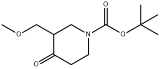 3-Methoxymethyl-4-oxo-piperidine-1-carboxylic acid tert-butyl ester Structure