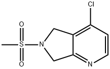 4-chloro-6-methanesulfonyl-5H,6H,7H-pyrrolo[3,4-b]pyridine 구조식 이미지