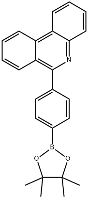 Phenanthridine, 6-[4-(4,4,5,5-tetramethyl-1,3,2-dioxaborolan-2-yl)phenyl]- Structure