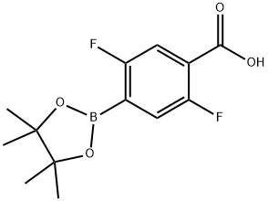 Benzoic acid, 2,5-difluoro-4-(4,4,5,5-tetramethyl-1,3,2-dioxaborolan-2-yl)- Structure