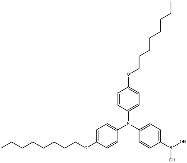 Boronic acid, B-?[4-?[bis[4-?(octyloxy)?phenyl]?amino]?phenyl]?- Structure