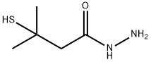 Butanoic acid, 3-mercapto-3-methyl-, hydrazide Structure