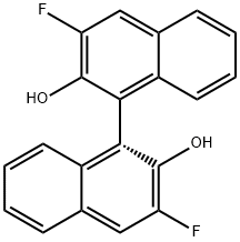 [1,1'-Binaphthalene]-2,2'-diol, 3,3'-difluoro-, (1R)- Structure