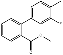 [1,1'-Biphenyl]-2-carboxylic acid, 3'-fluoro-4'-methyl-, methyl ester 구조식 이미지