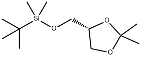 Silane, [[(4R)-2,2-dimethyl-1,3-dioxolan-4-yl]methoxy](1,1-dimethylethyl)dimethyl- (9CI) 구조식 이미지