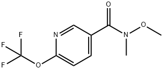 3-Pyridinecarboxamide, N-methoxy-N-methyl-6-(trifluoromethoxy)- Structure