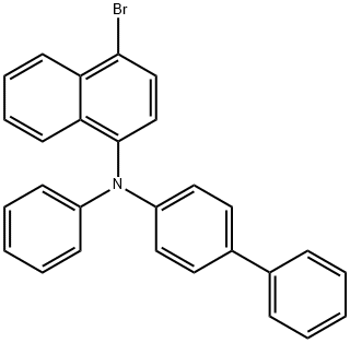 1-Naphthalenamine, N-[1,1'-biphenyl]-4-yl-4-bromo-N-phenyl- Structure