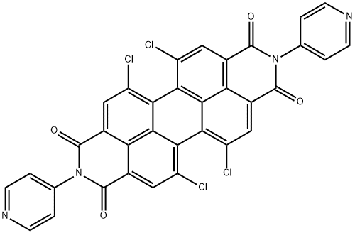 Anthra[2,1,9-def:6,5,10-d'e'f']diisoquinoline-1,3,8,10(2H,9H)-tetrone, 5,6,12,13-tetrachloro-2,9-di-4-pyridinyl- 구조식 이미지