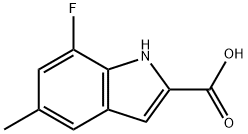 1H-Indole-2-carboxylic acid, 7-fluoro-5-methyl- Structure