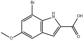 1H-Indole-2-carboxylic acid, 7-bromo-5-methoxy- Structure