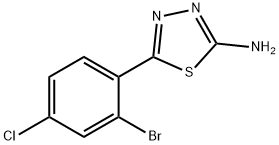 1,3,4-Thiadiazol-2-amine, 5-(2-bromo-4-chlorophenyl)- Structure