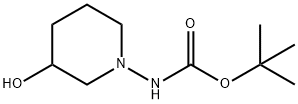 Carbamic acid, N-(3-hydroxy-1-piperidinyl)-, 1,1-dimethylethyl ester Structure