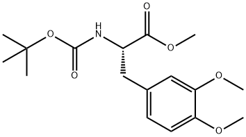 L-Tyrosine, N-[(1,1-dimethylethoxy)carbonyl]-3-methoxy-O-methyl-, methyl ester Structure