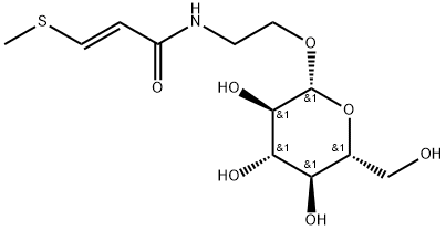 (E)-N-[2-(β-D-Glucopyranosyloxy)ethyl]-3-methylthiopropenamide 구조식 이미지