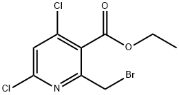 3-Pyridinecarboxylic acid, 2-(bromomethyl)-4,6-dichloro-, ethyl ester Structure