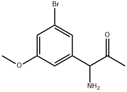 1-AMINO-1-(3-BROMO-5-METHOXYPHENYL)PROPAN-2-ONE Structure