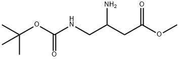 Butanoic acid, 3-amino-4-[[(1,1-dimethylethoxy)carbonyl]amino]-, methyl ester Structure