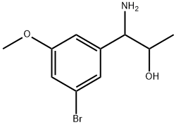 1-AMINO-1-(3-BROMO-5-METHOXYPHENYL)PROPAN-2-OL Structure