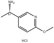 (S)-1-(6-METHOXYPYRIDIN-3-YL)ETHANAMINE HYDROCHLORIDE 구조식 이미지