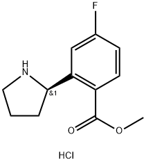 METHYL 2-((2R)PYRROLIDIN-2-YL)-4-FLUOROBENZOATE HCl Structure