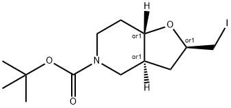 Racemic-(2R,3aS,7aS)-tert-butyl 2-(iodomethyl)hexahydrofuro[3,2-c]pyridine-5(6H)-carboxylate 구조식 이미지