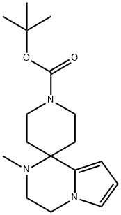 Spiro[piperidine-4,1'(2'H)-pyrrolo[1,2-a]pyrazine]-1-carboxylic acid, 3',4'-dihydro-2'-methyl-, 1,1-dimethylethyl ester Structure