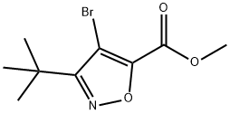 5-Isoxazolecarboxylic acid, 4-bromo-3-(1,1-dimethylethyl)-, methyl ester Structure